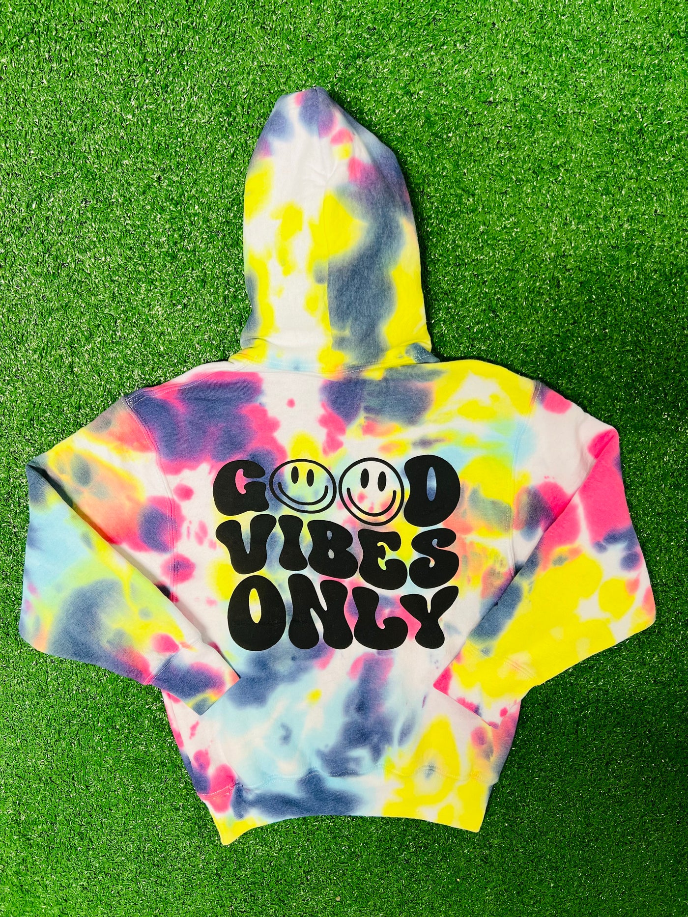 Hoodie - Good Vibes (Kids and Adults) – Tyed With Love Hoodie - Good Vibes (Kids and Adults) – Tyed With Love