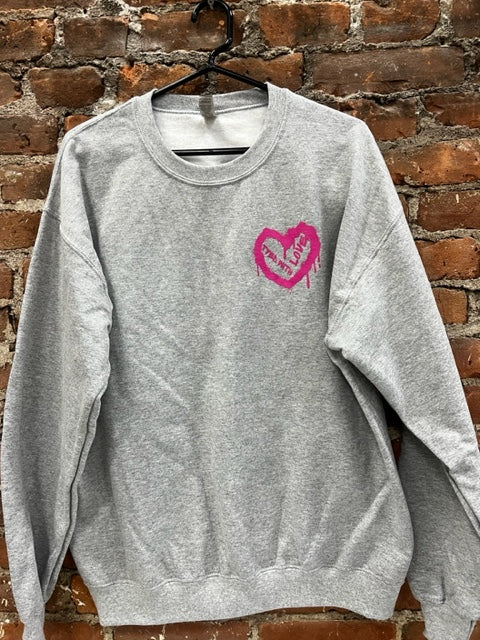 Kids Crewneck - PEACE & HEARTS - UNTYED Collection