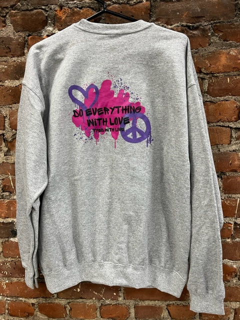 sweatshirt crewneck peace and love