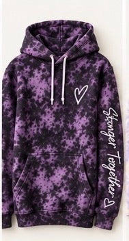 Hoodie - Stronger Together Shadow Stone + Purple