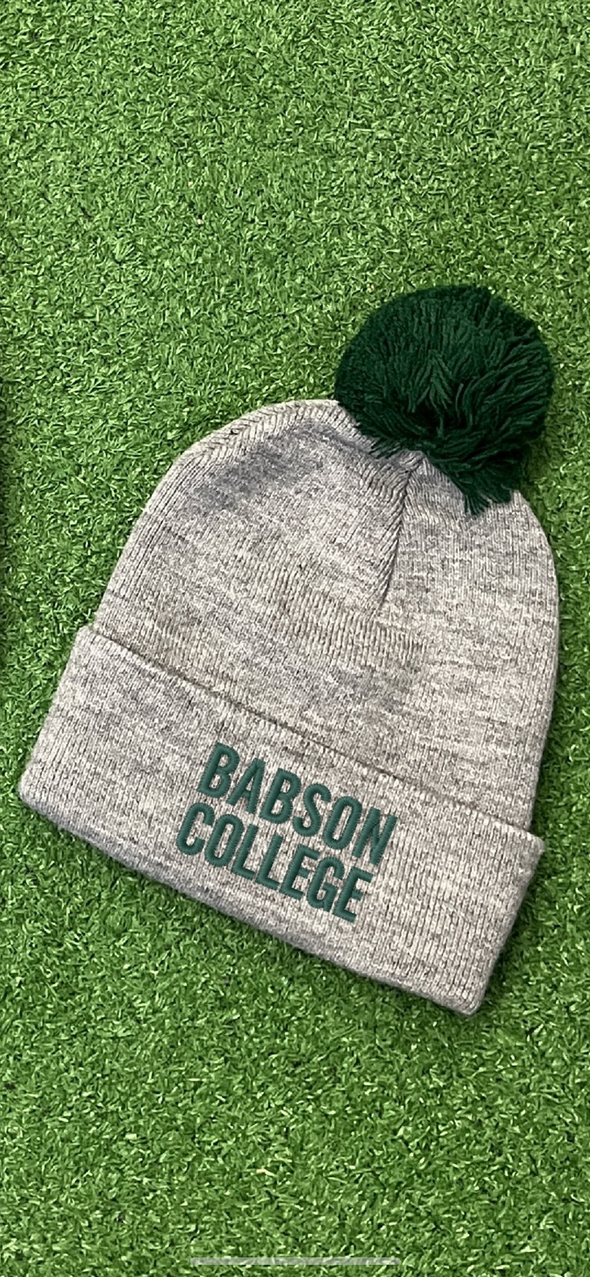 Winter Beanie with Pom Pom - Babson College