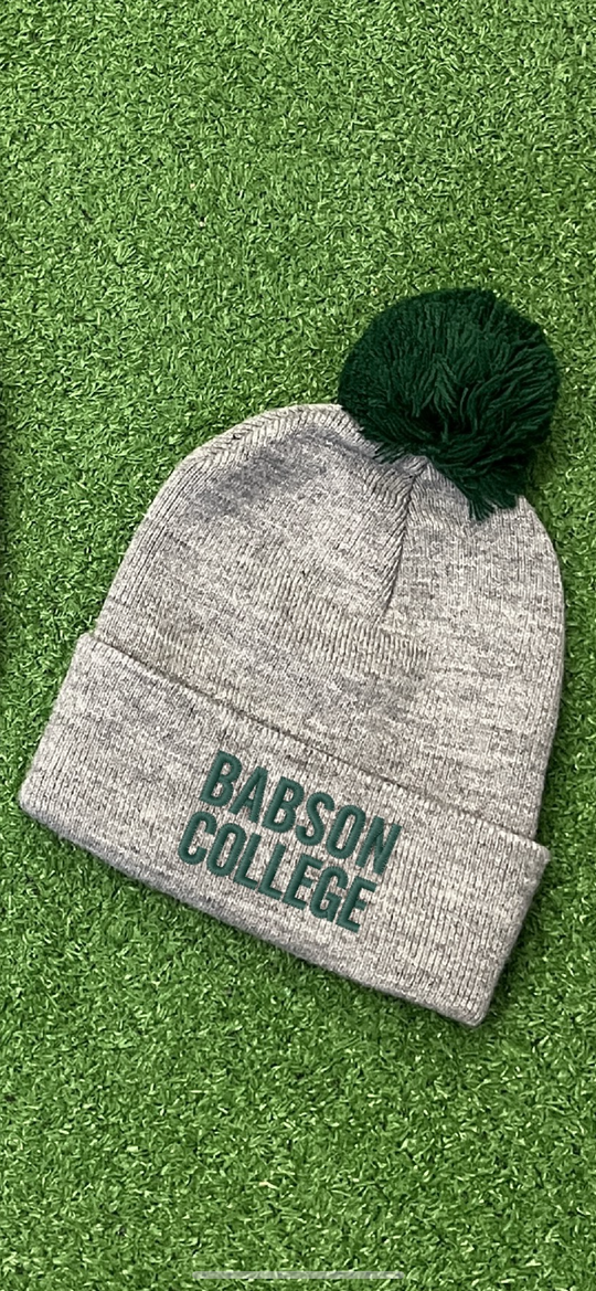 Winter Beanie with Pom Pom - Babson College