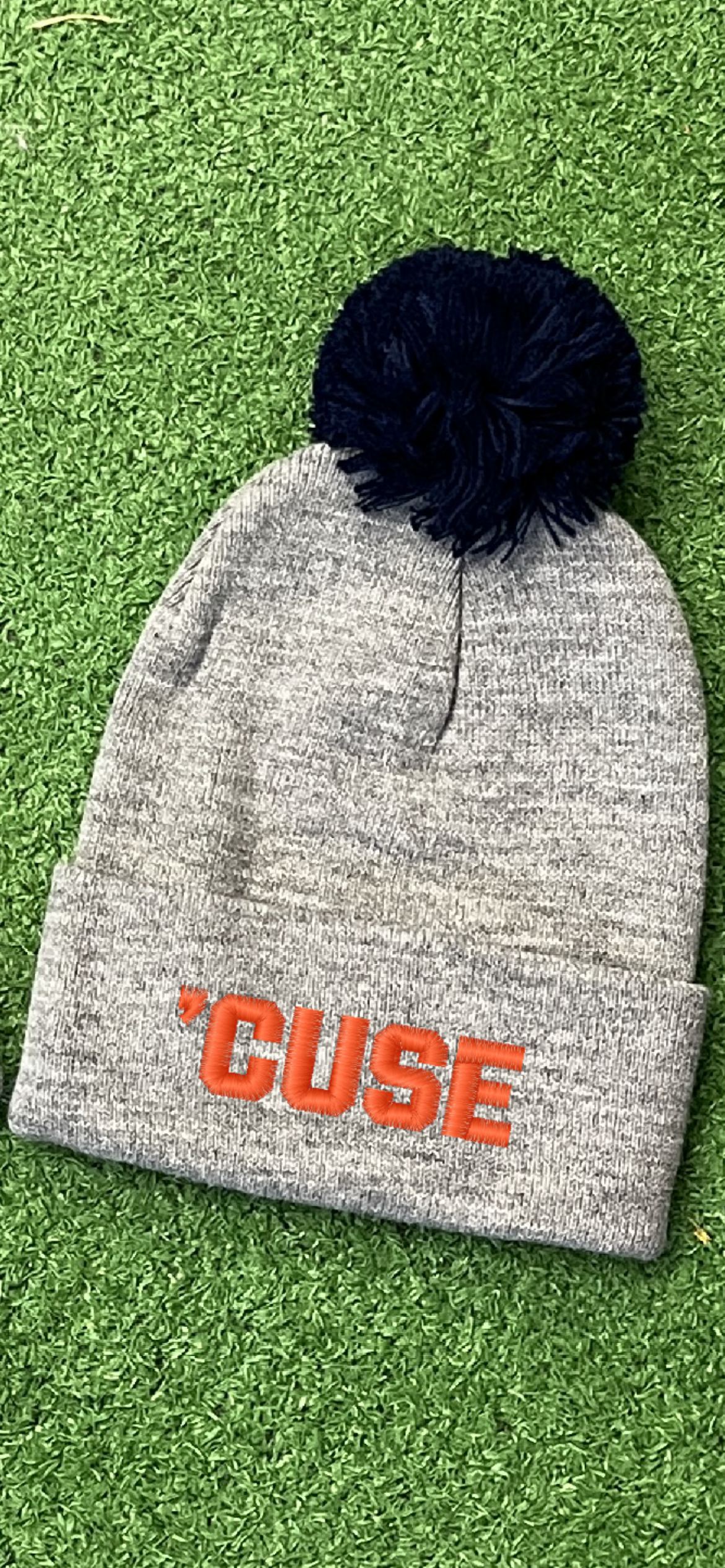 Winter Beanie with Pom Pom - Syracuse University