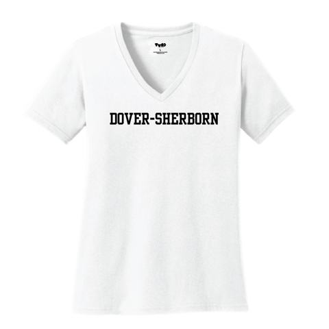 V-Neck Ladies Tees - "DOVER-SHERBORN" - Medfield Community Market Event